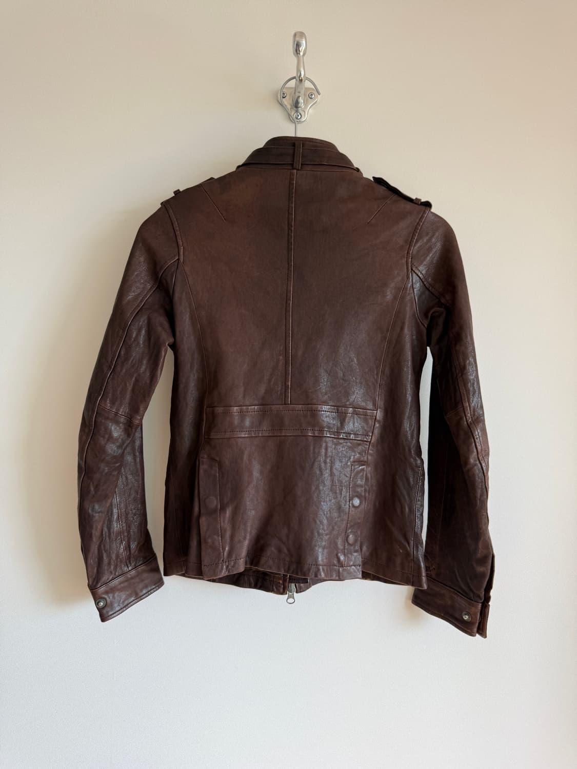 Pre owned 이태리 램스킨 레더 자켓 상품이미지4