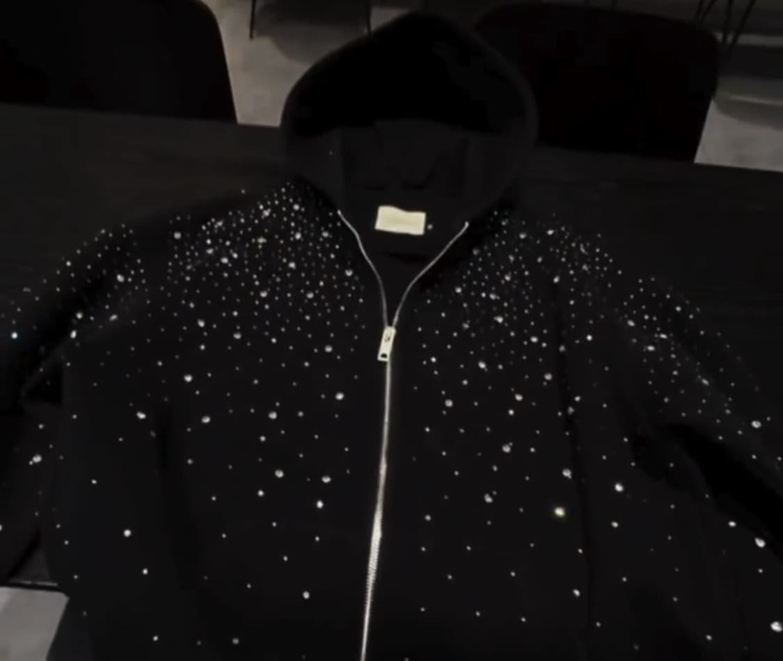 아이스 큐빅 스톤 스와로브스키 후드집업 상품이미지3