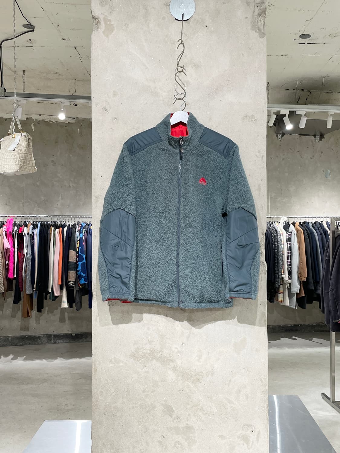 나이키 acg 레드 앤 그레이 클리마 핏 리버시블 플리스 자켓 상품이미지1