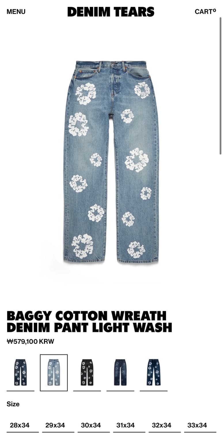 급처) 데님티어스 연청 (리바이스 아님) 32x34 인보이스포함 상품이미지3