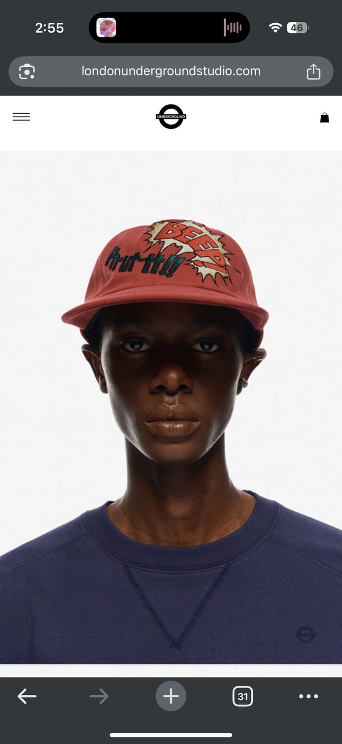 런던언더그라운드 볼캡 레드 상품이미지6