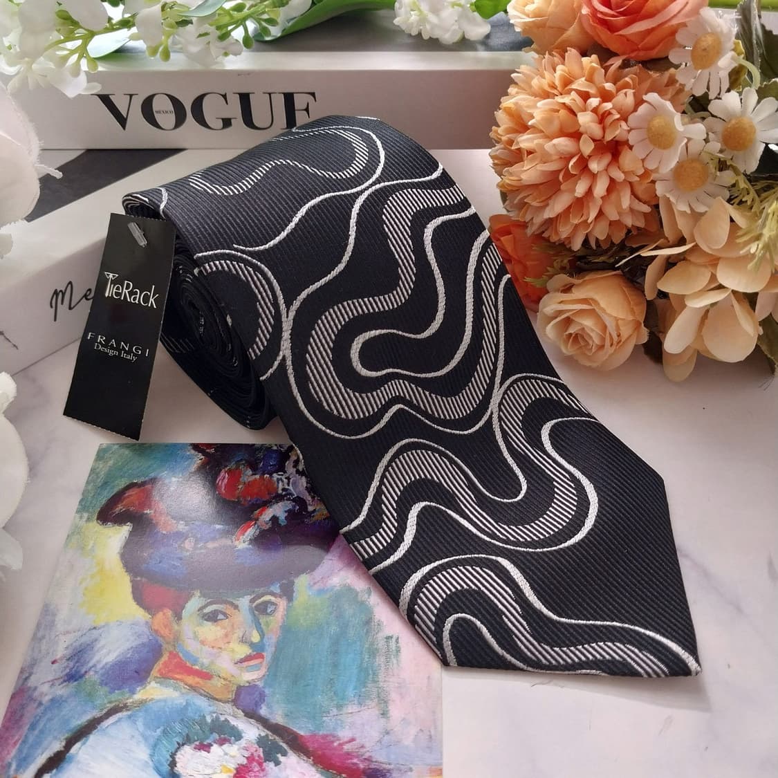 TIERACK 타이렉 넥타이 블랙 새제품 8.7cm S등급 K2062
 상품이미지3