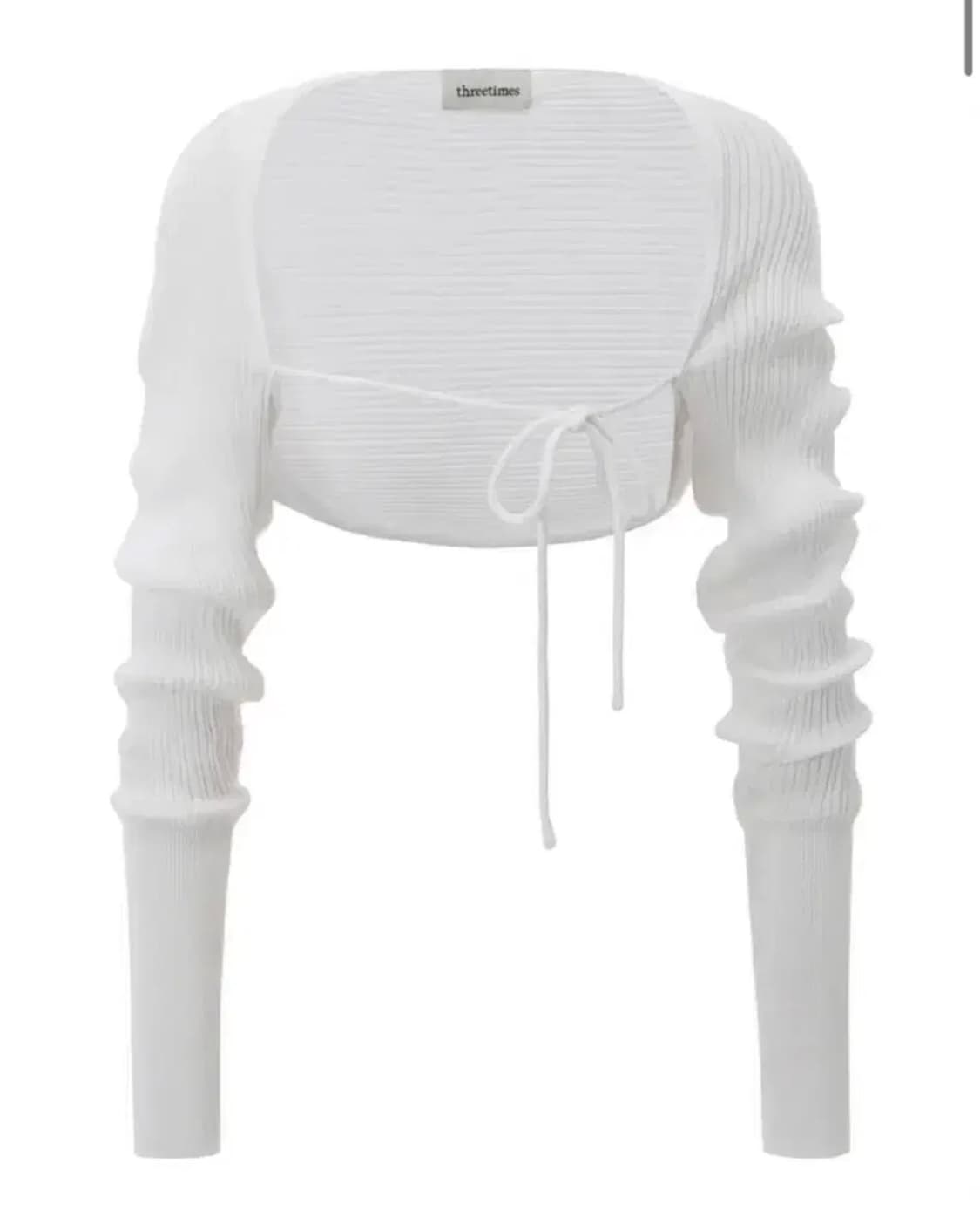 쓰리타임즈 쓰탐 릿볼레로 가디건 (화이트) 상품이미지1