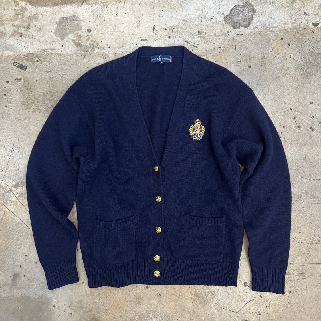 90s 폴로 금장 가디건 상품이미지1