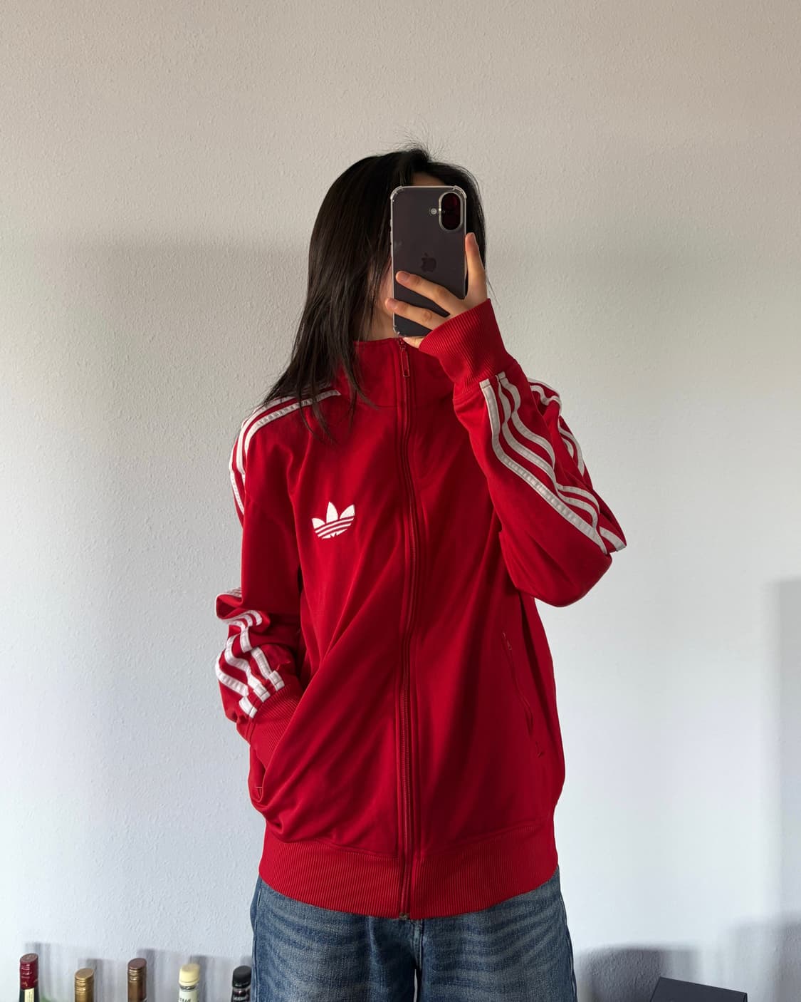 [S]아디다스 구형 파이어버드 레드 트랙탑 져지 상품이미지1