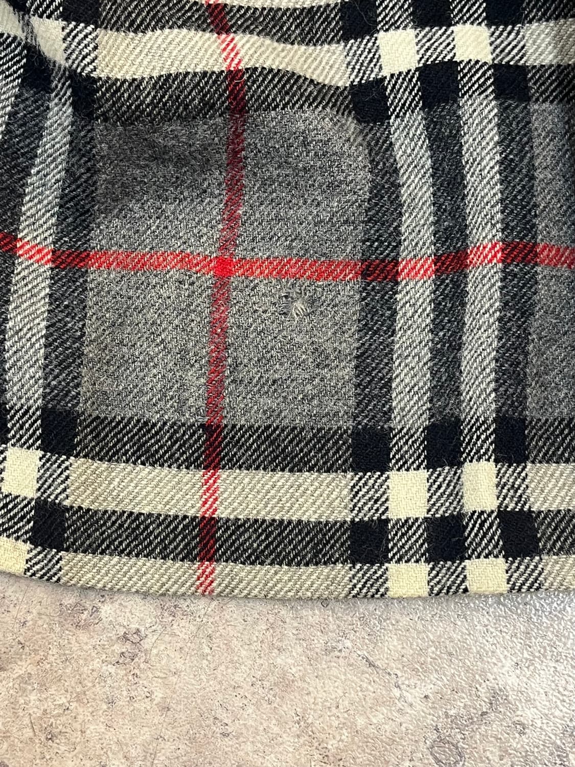 버버리 울 체크 플리츠 스커트 그레이 #csz2158 상품이미지7