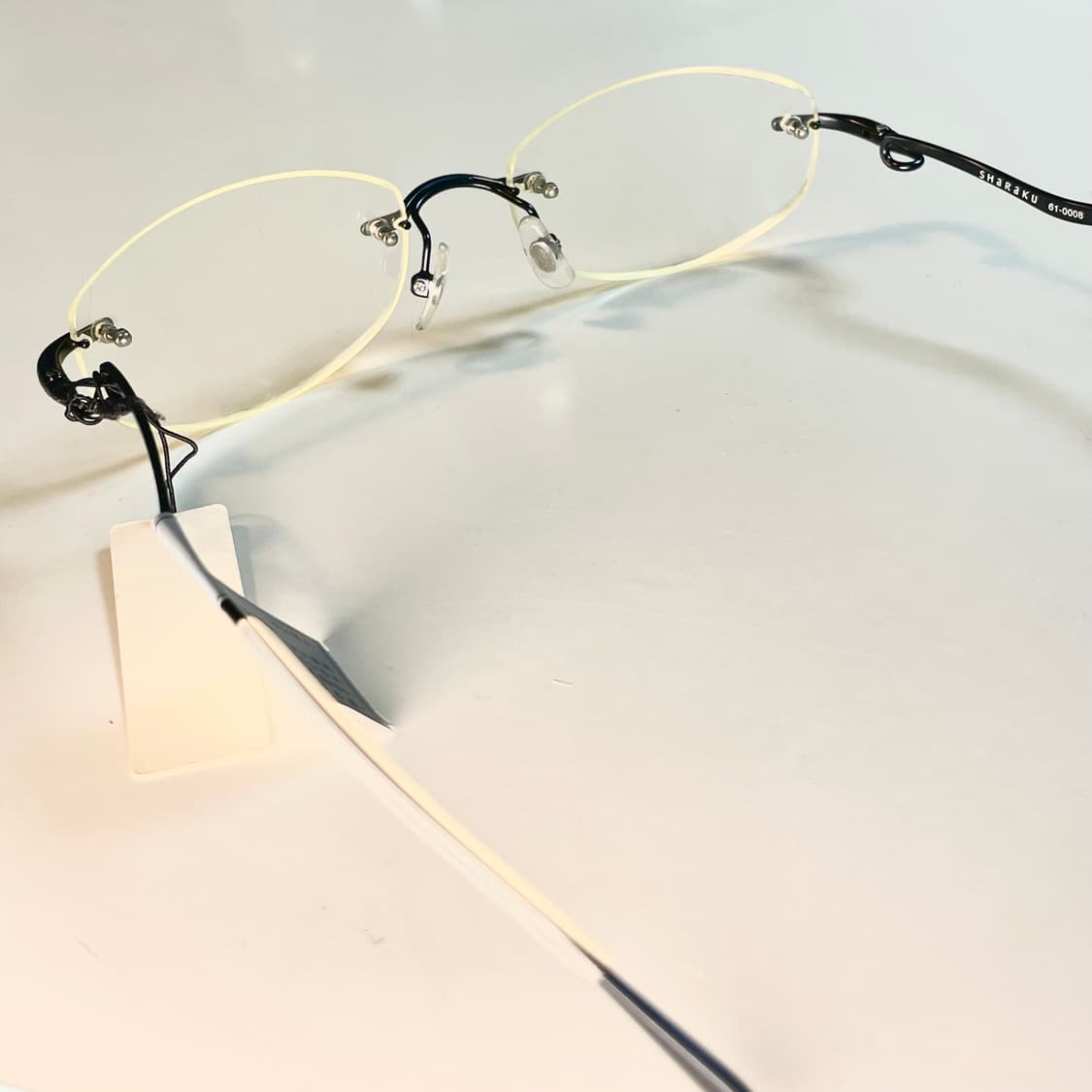 SHARAKU 일본의 하우스 브랜드 샤라쿠 사의 빈티지 무테 안경 상품이미지3