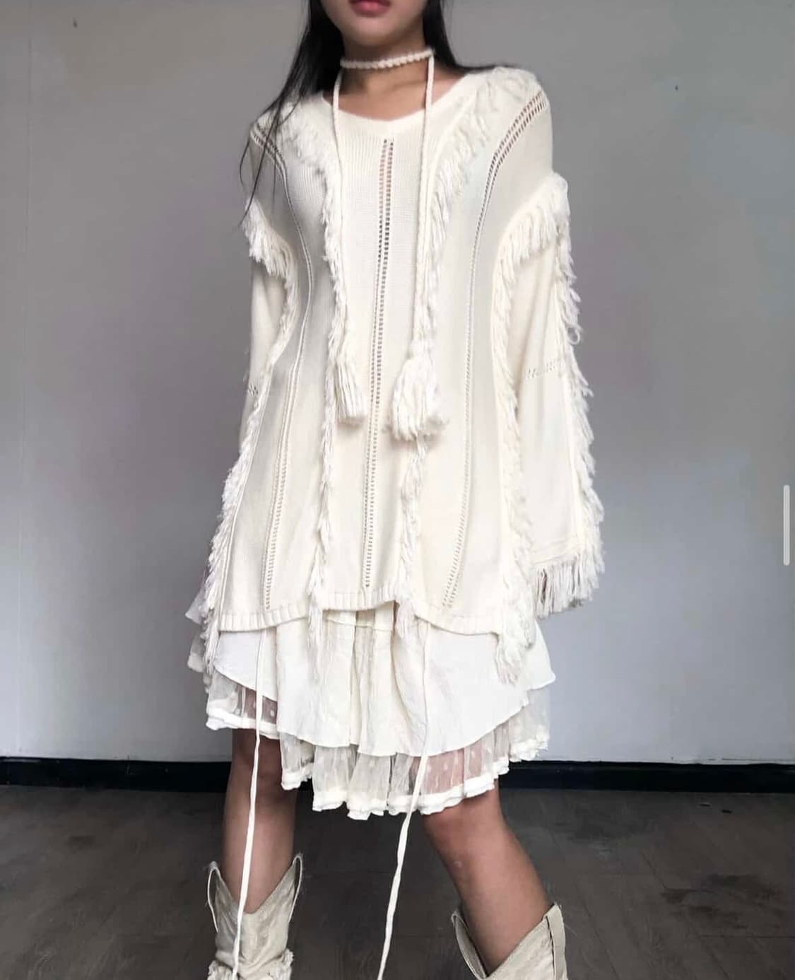 toyosat 니트+원피스 판매 상품이미지1