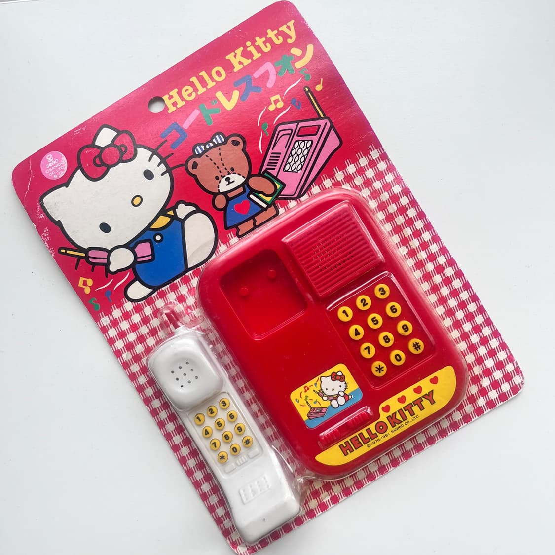 정품 고전 헬로키티 코드 전화기 장난감 고전문구 빈티지 인테리어 소품 상품이미지3