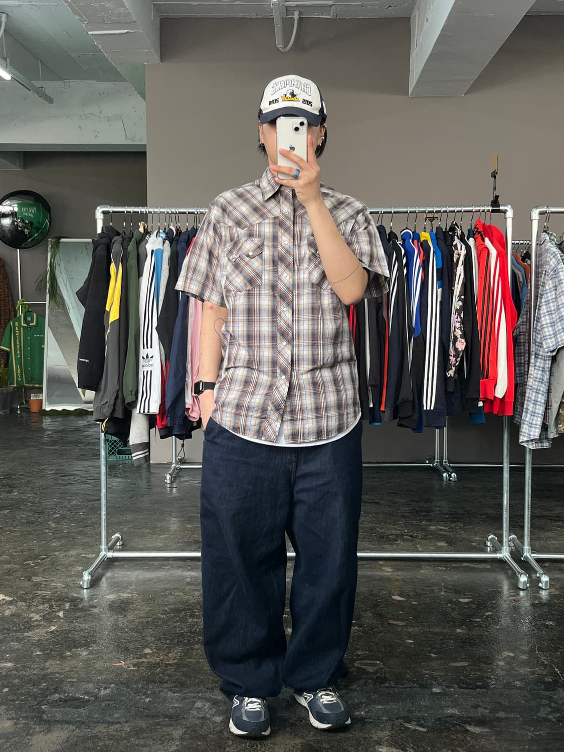 랭글러 웨스턴 체크 반팔 셔츠 상품이미지4