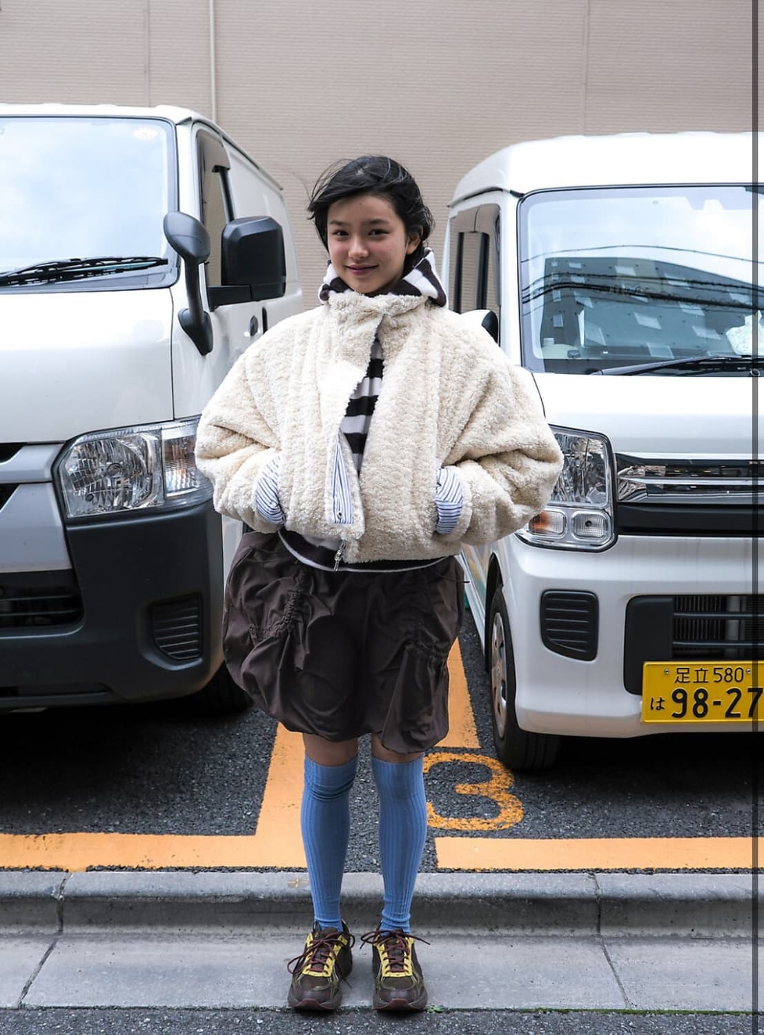 인앤양인하모니 리버시블 퍼자켓 아이보리 상품이미지1