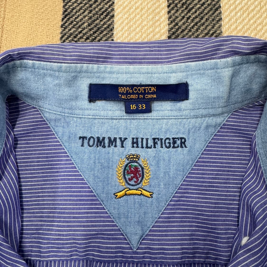 타미힐피거 일본판 스트라이프 버튼다운 셔츠 (XL)   상품이미지5