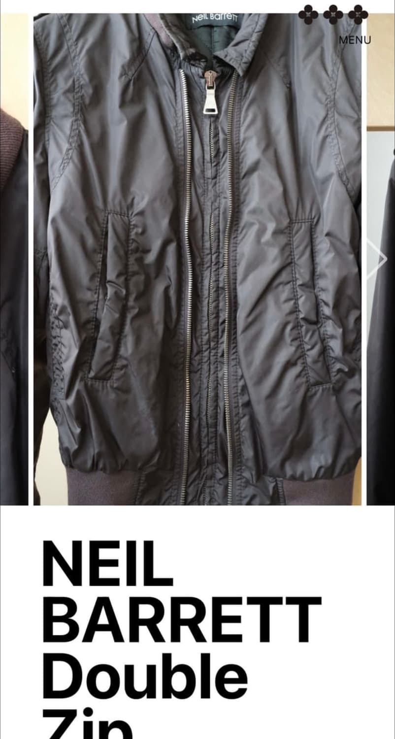 NEIL BARRETT Double Zip Up Bomber 봄버 상품이미지4