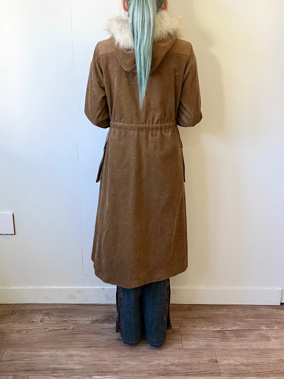 입생로랑 골지 후드퍼 코트 상품이미지8