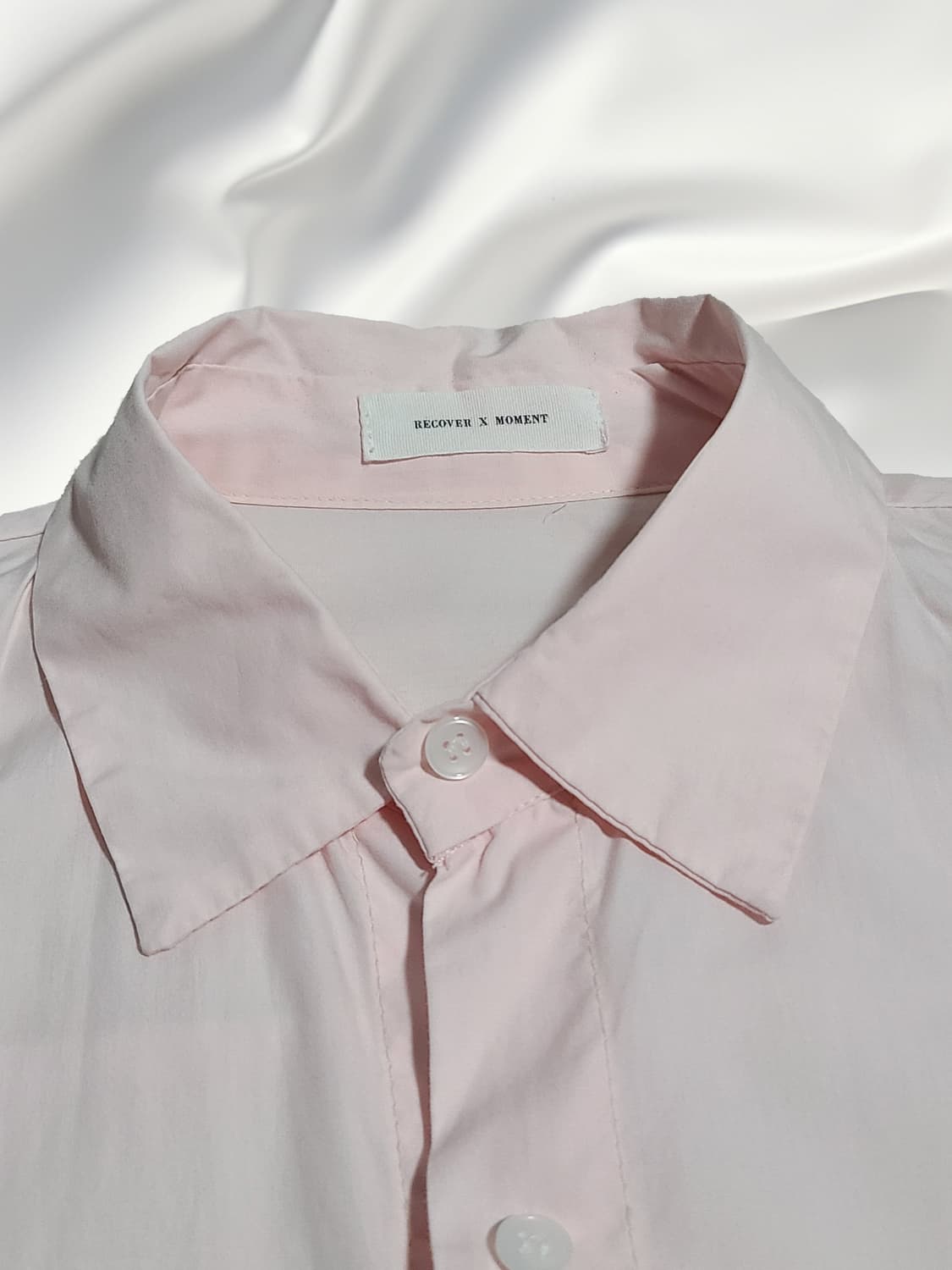 리커버리모먼트 파스텔 핑크 루즈핏 셔츠 상품이미지2