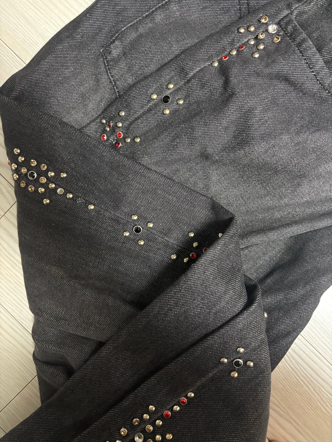 블루마블 스터드 데님팬츠 상품이미지2