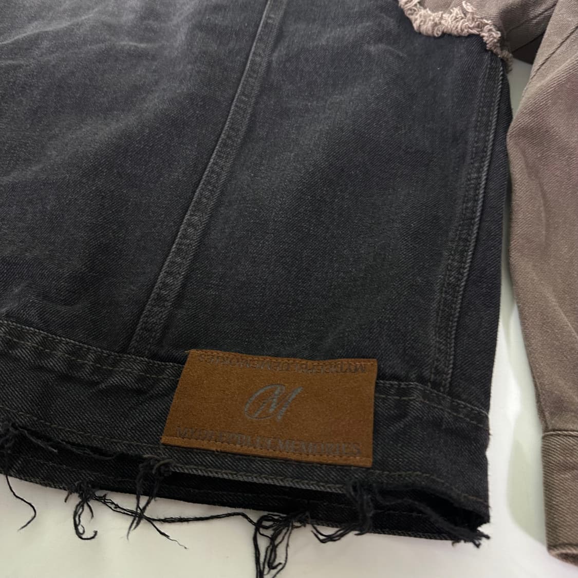 S 95 마이딥블루메모리즈 기본핏 배색 빈티지워시드 크롭 데님자켓 상품이미지6