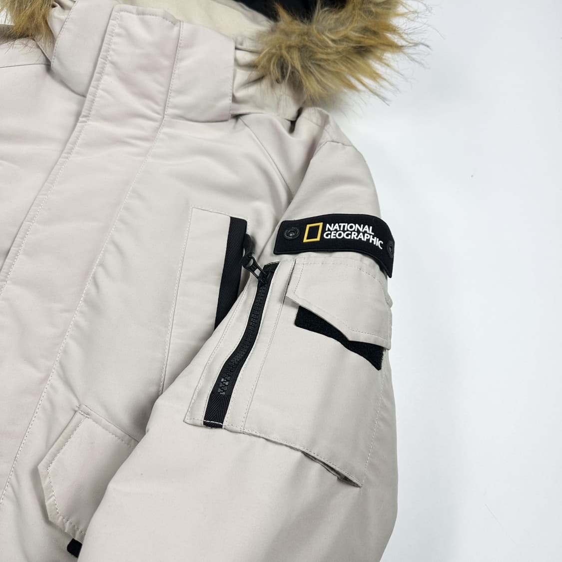 내셔널지오그래픽 와펜 베이지 숏패딩 점퍼 (M 여성추천) 상품이미지5