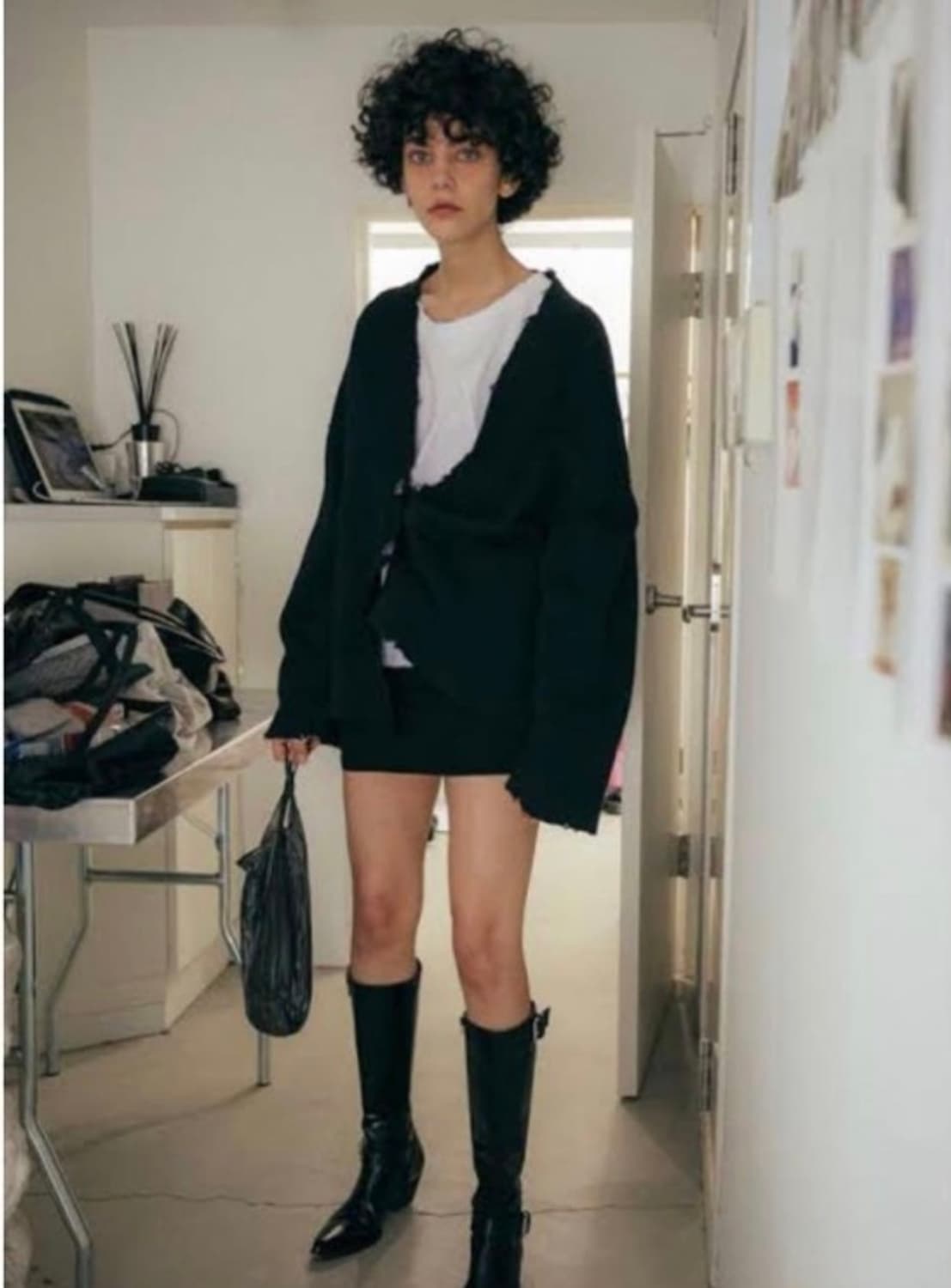 PERVERZE knit cardigan - off white 상품이미지4