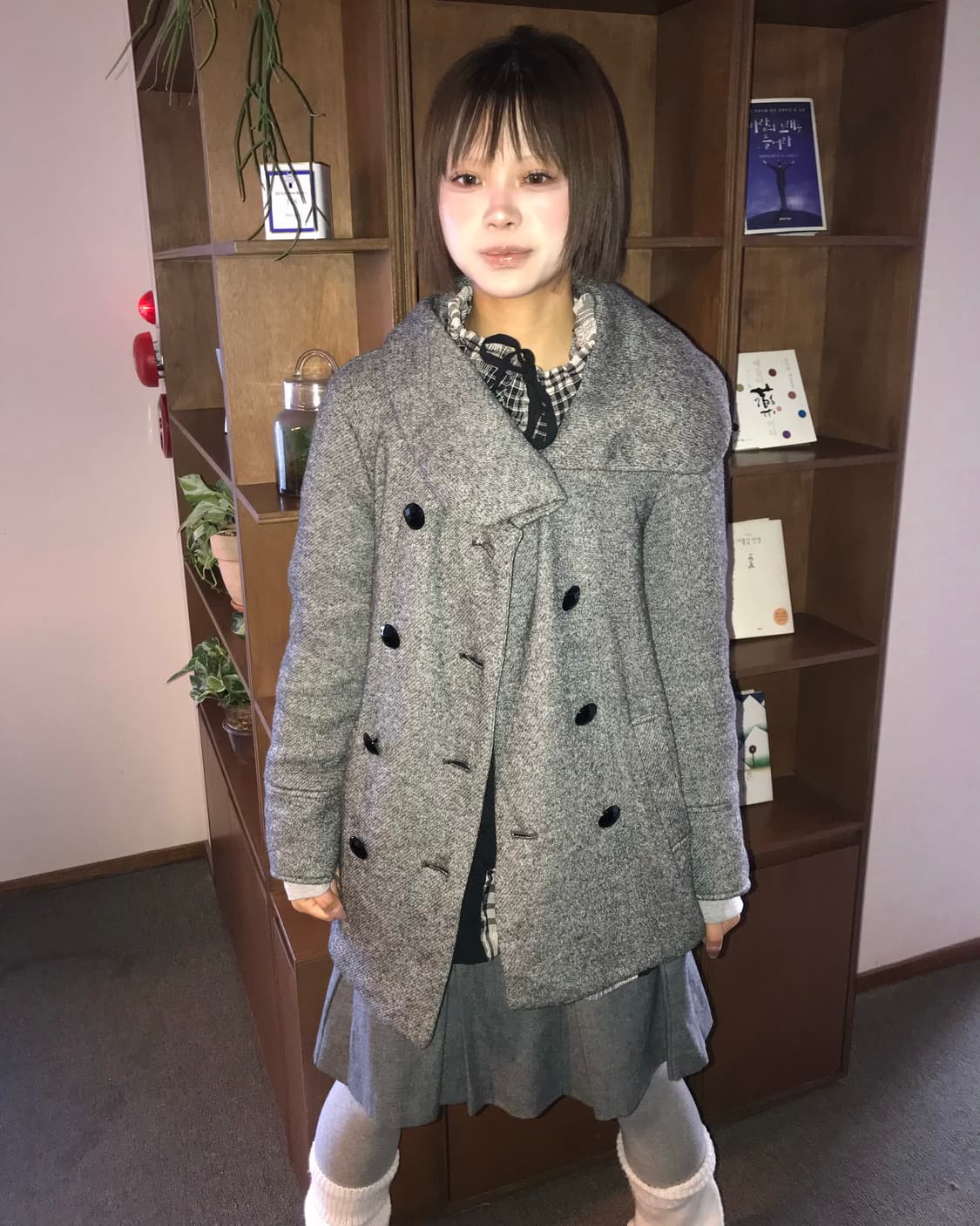 🩶 빈티지 그레이 체크 모리 코디🩶 상품이미지4