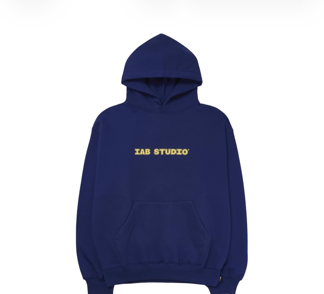아이앱 스튜디오 스트레이트 로고 후드 블루 상품이미지1