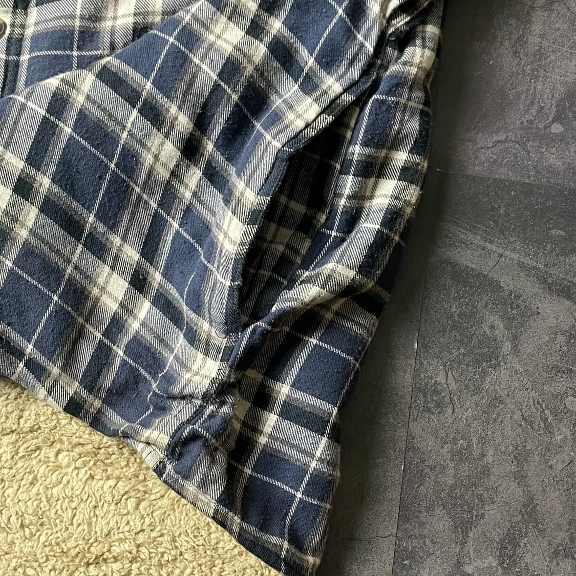 WRANGLER 랭글러 빈티지 셰르파안감 체크 플란넬 자켓 상품이미지6