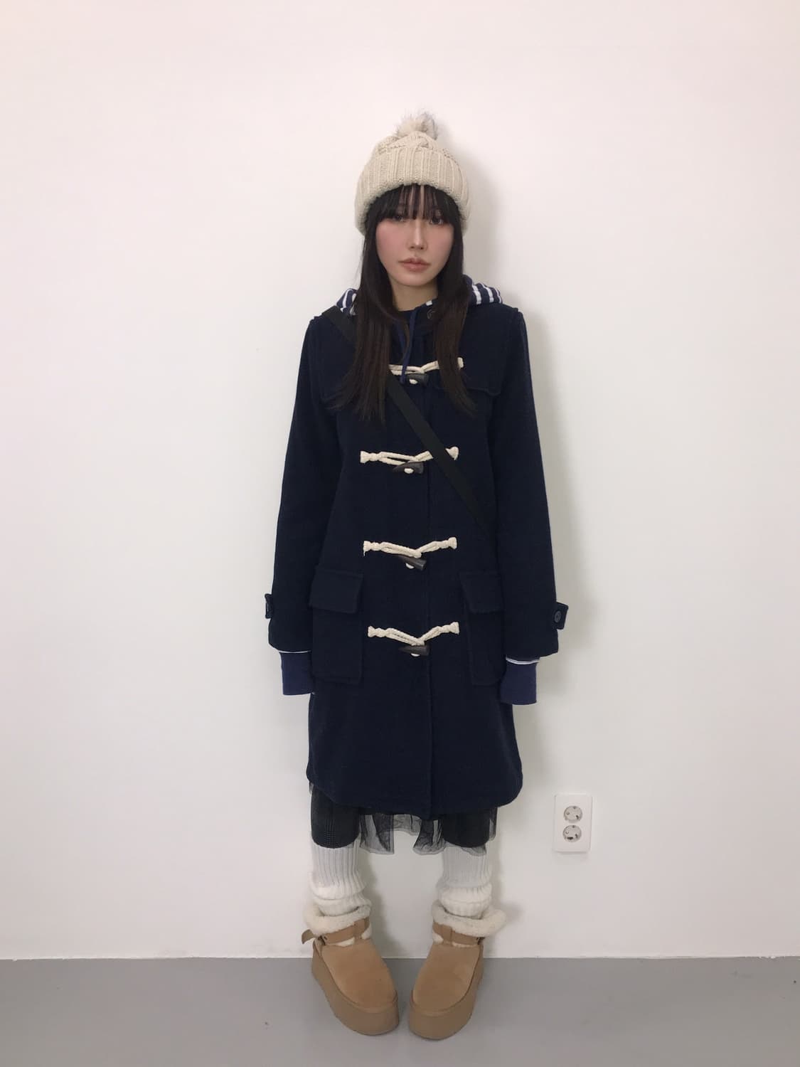 Jpn Navy Long Hooded Toggles Duffle Coat 상품이미지1