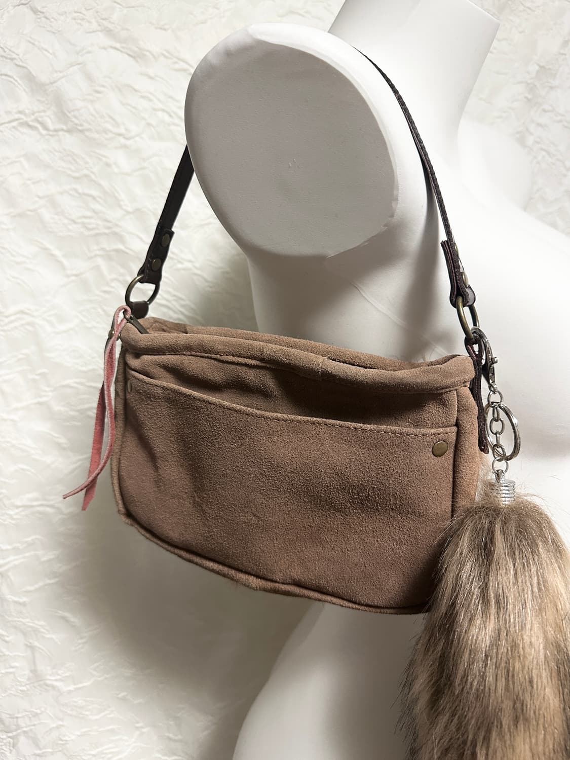 빈티지 리얼퍼 아일렛 스웨이드 숄더백 상품이미지2