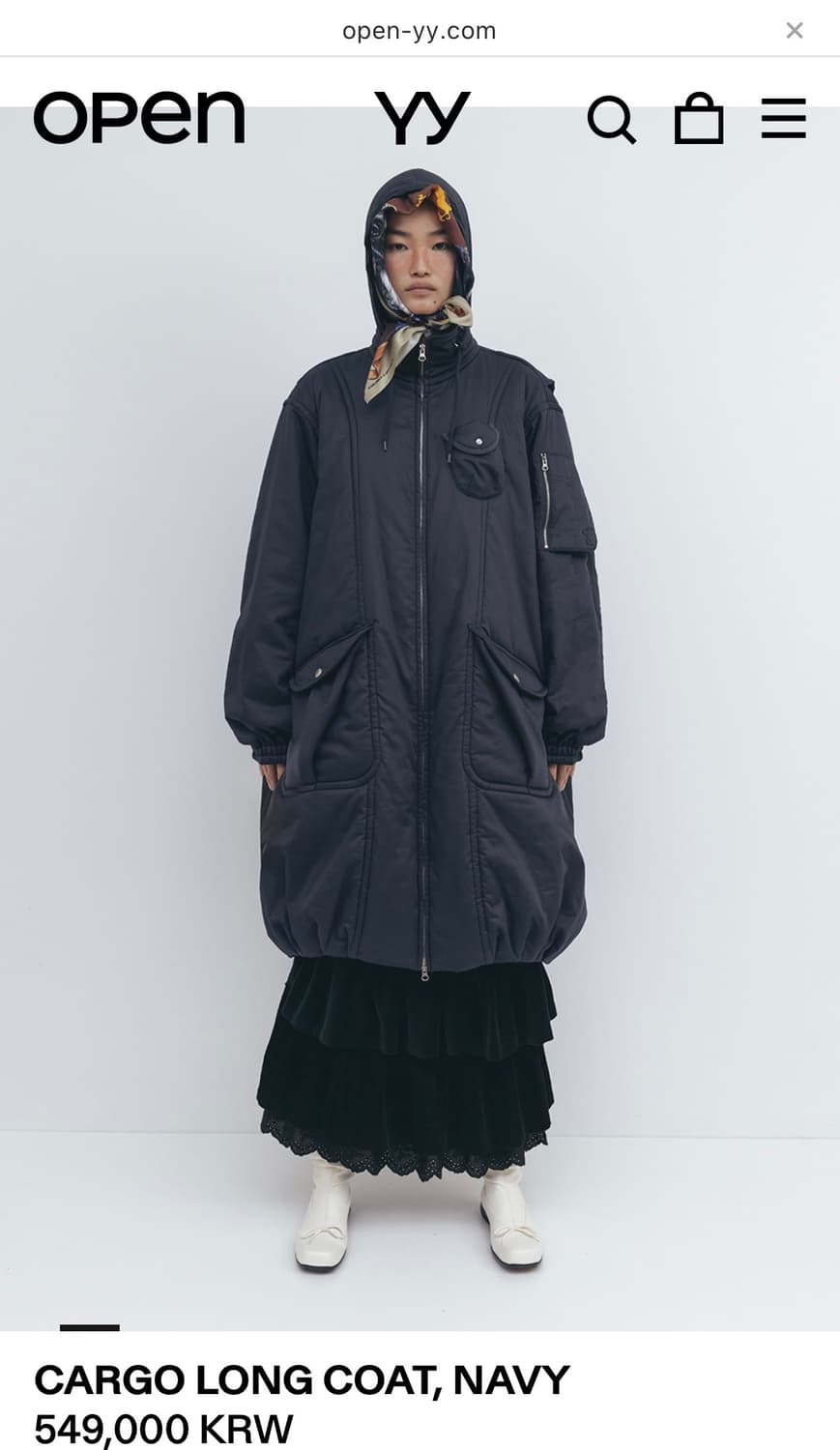 open yy 오픈와이와이 봄버 자켓 롱 코트 카고 코튼 상품이미지1