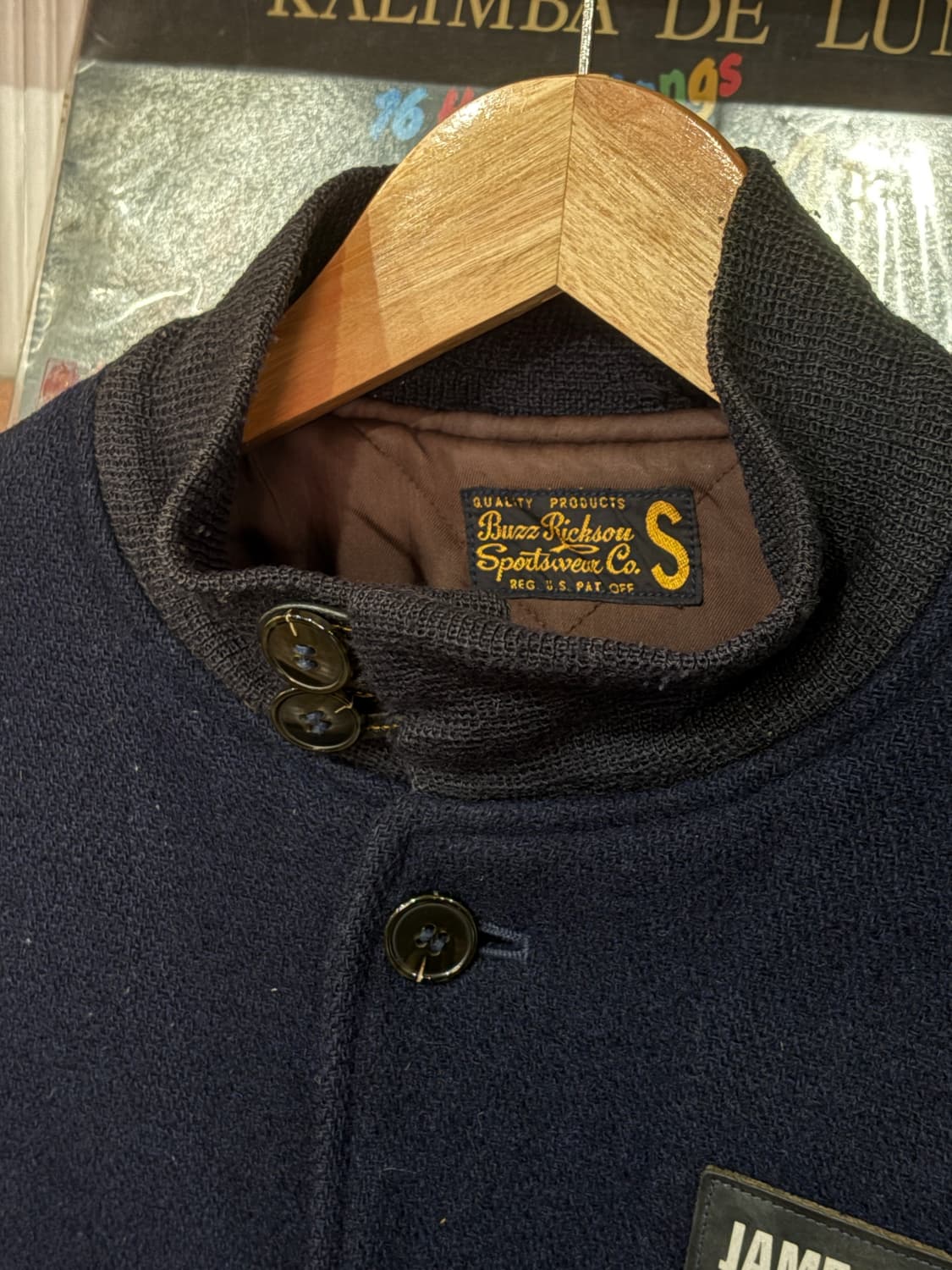 버즈릭슨 USN 레더 슬리브 울 자켓 S 상품이미지4