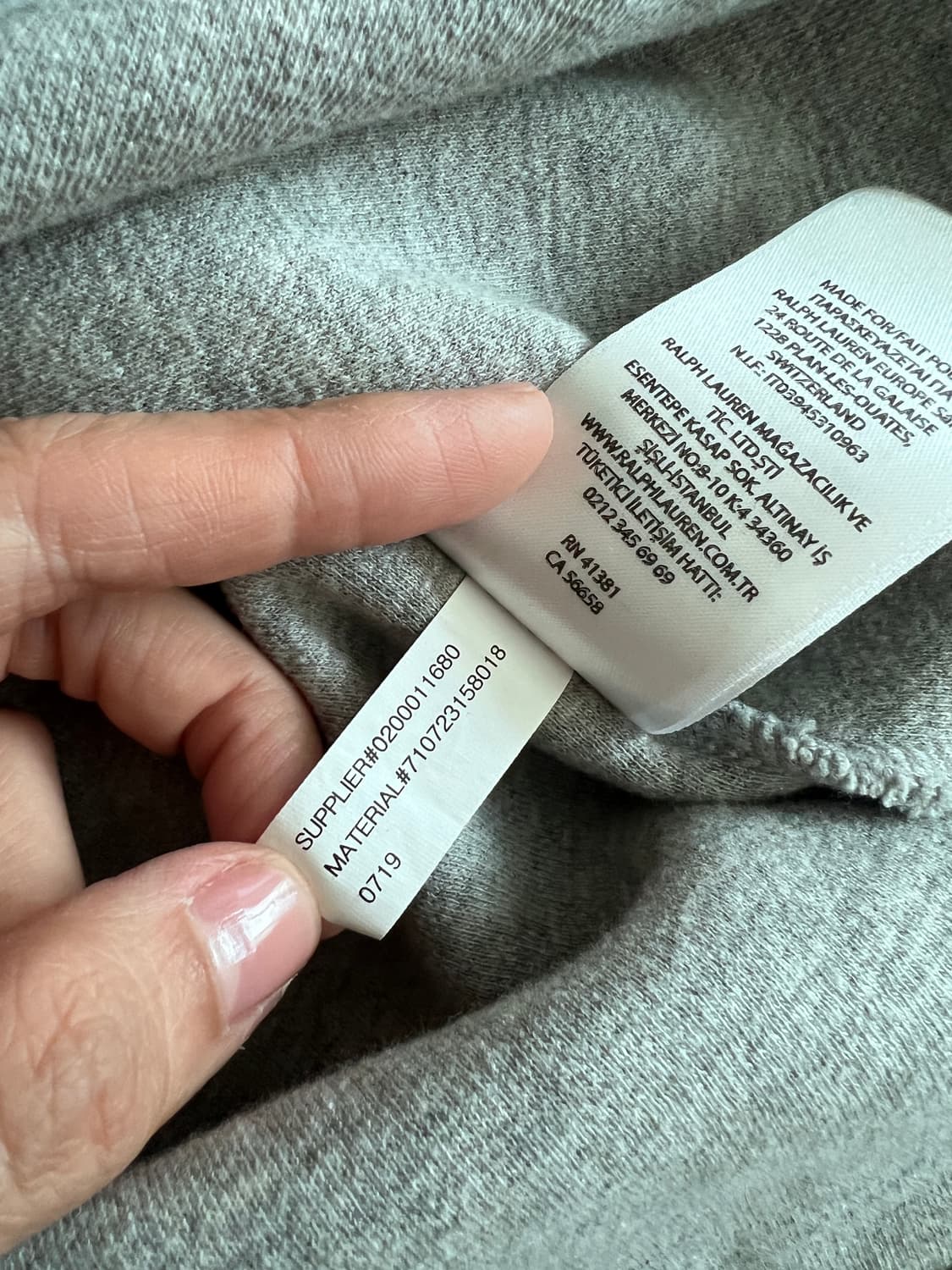 Polo Ralph Lauren Grey Half-Zip Cotton S 상품이미지6