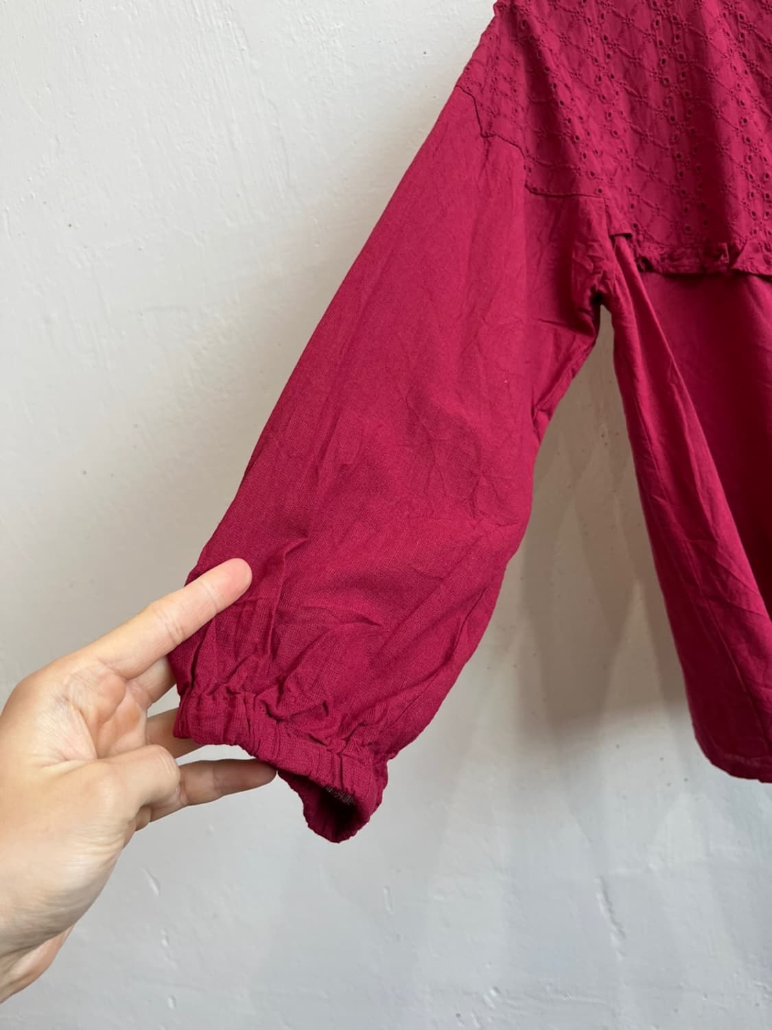 SM2 린넨 블렌디드 크로쉐 블라우스 상품이미지3