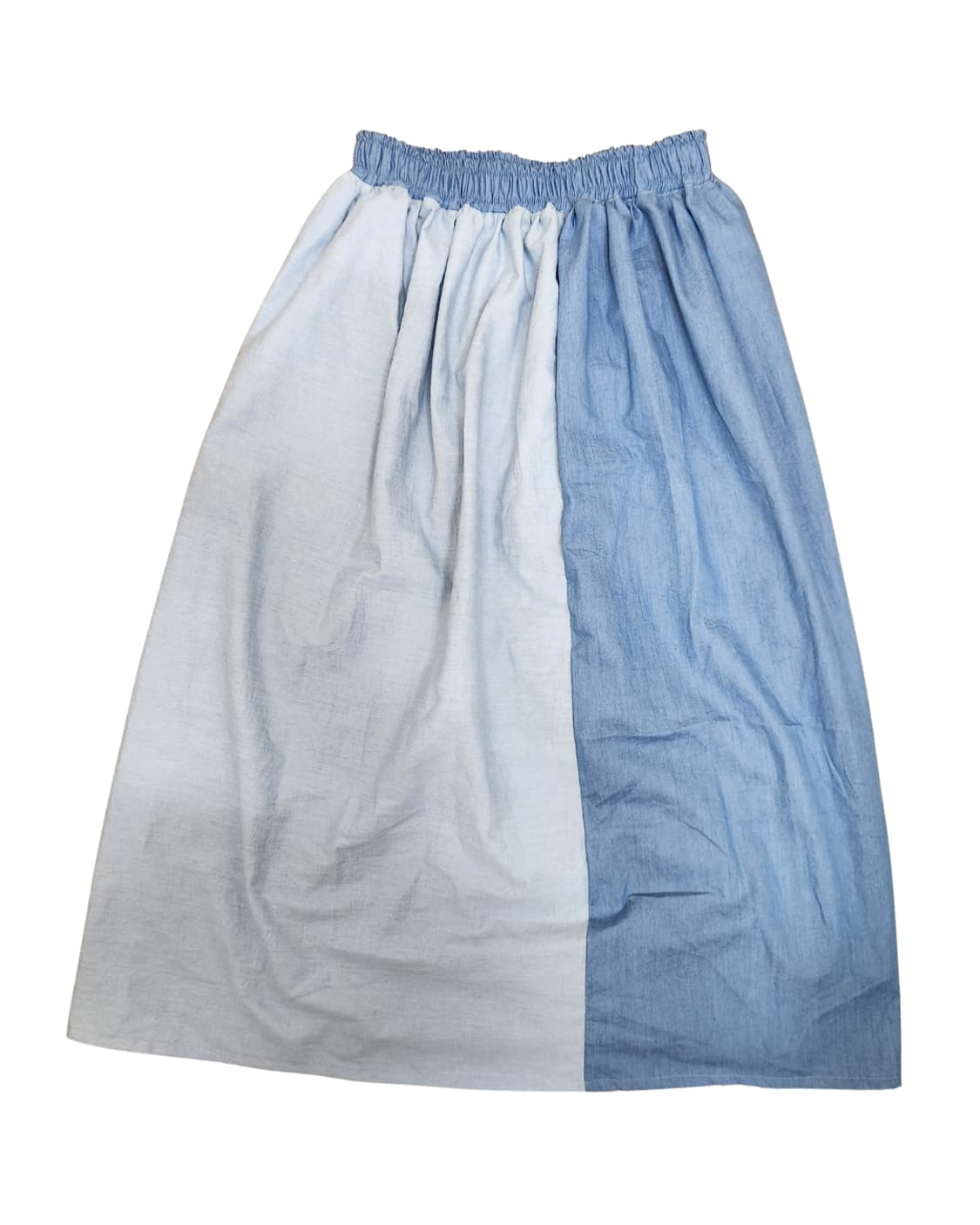 360도 양면 데님 중청 패치워크 롱스커트 상품이미지7