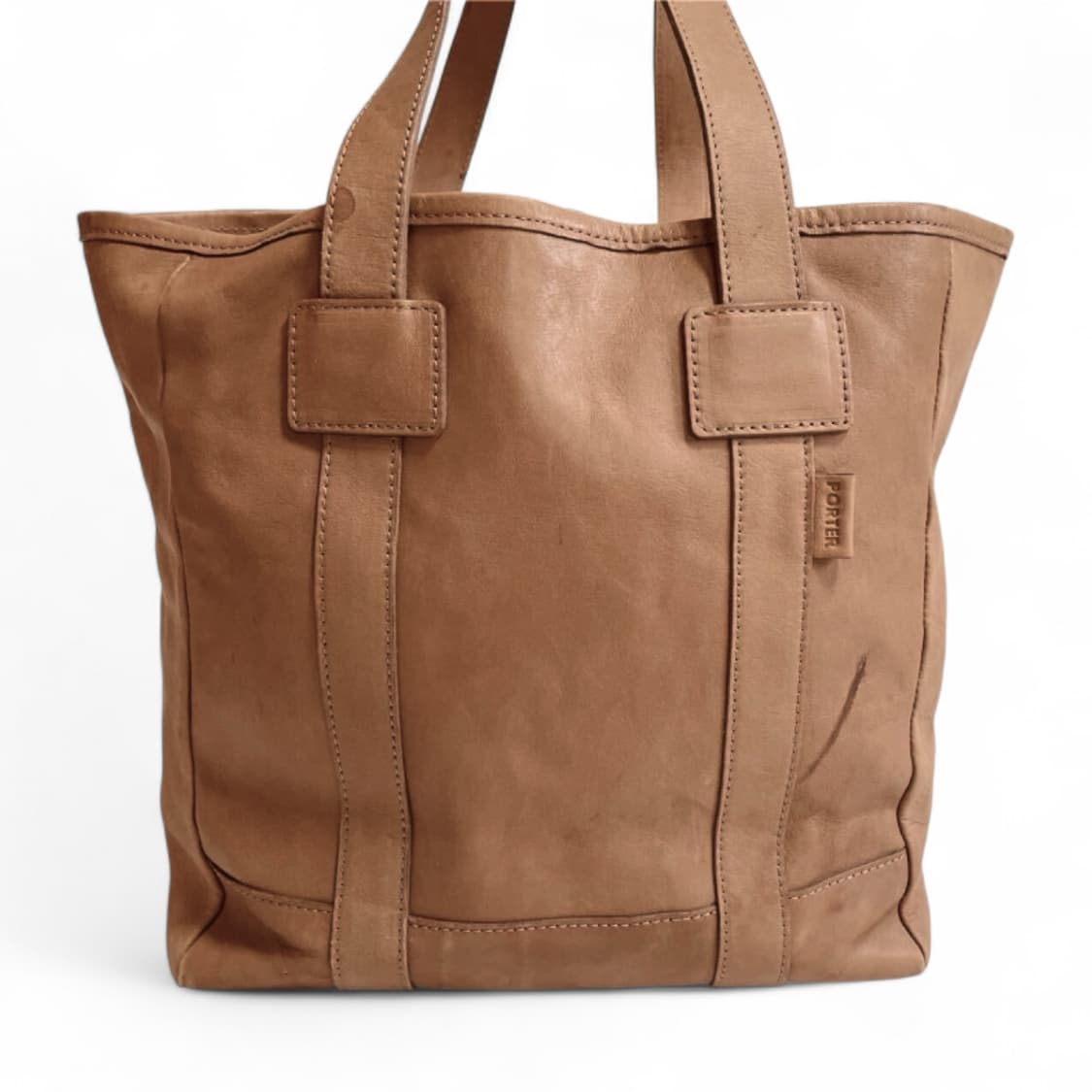 요시다 포터 소가죽 카멜 베이지 토트백 상품이미지1