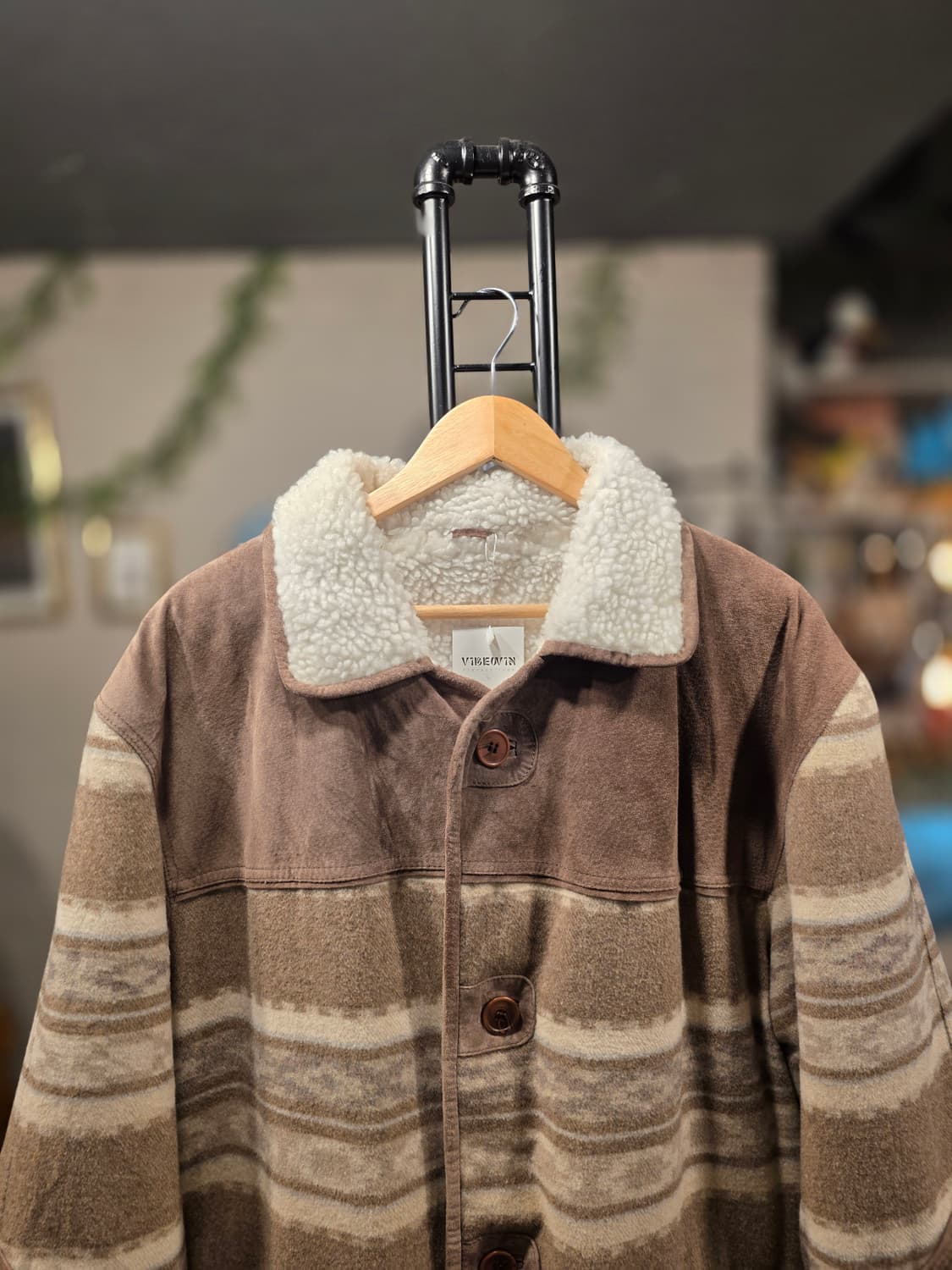 패턴 하프 코트 (F582) 상품이미지6