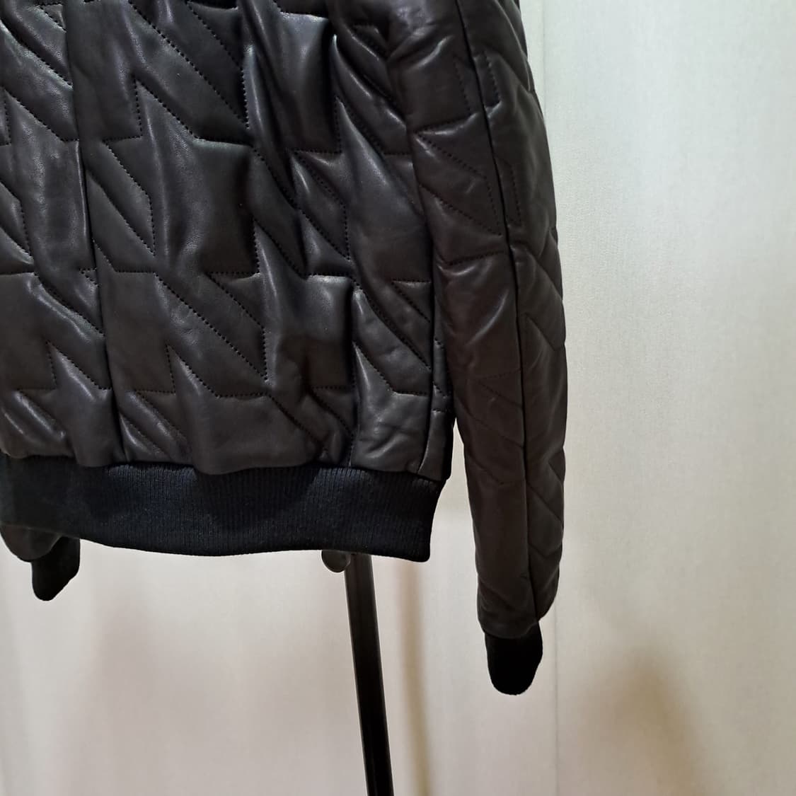 (새제품) 레베카밍코프 램스킨 퀼팅 블루종 M B282 상품이미지5