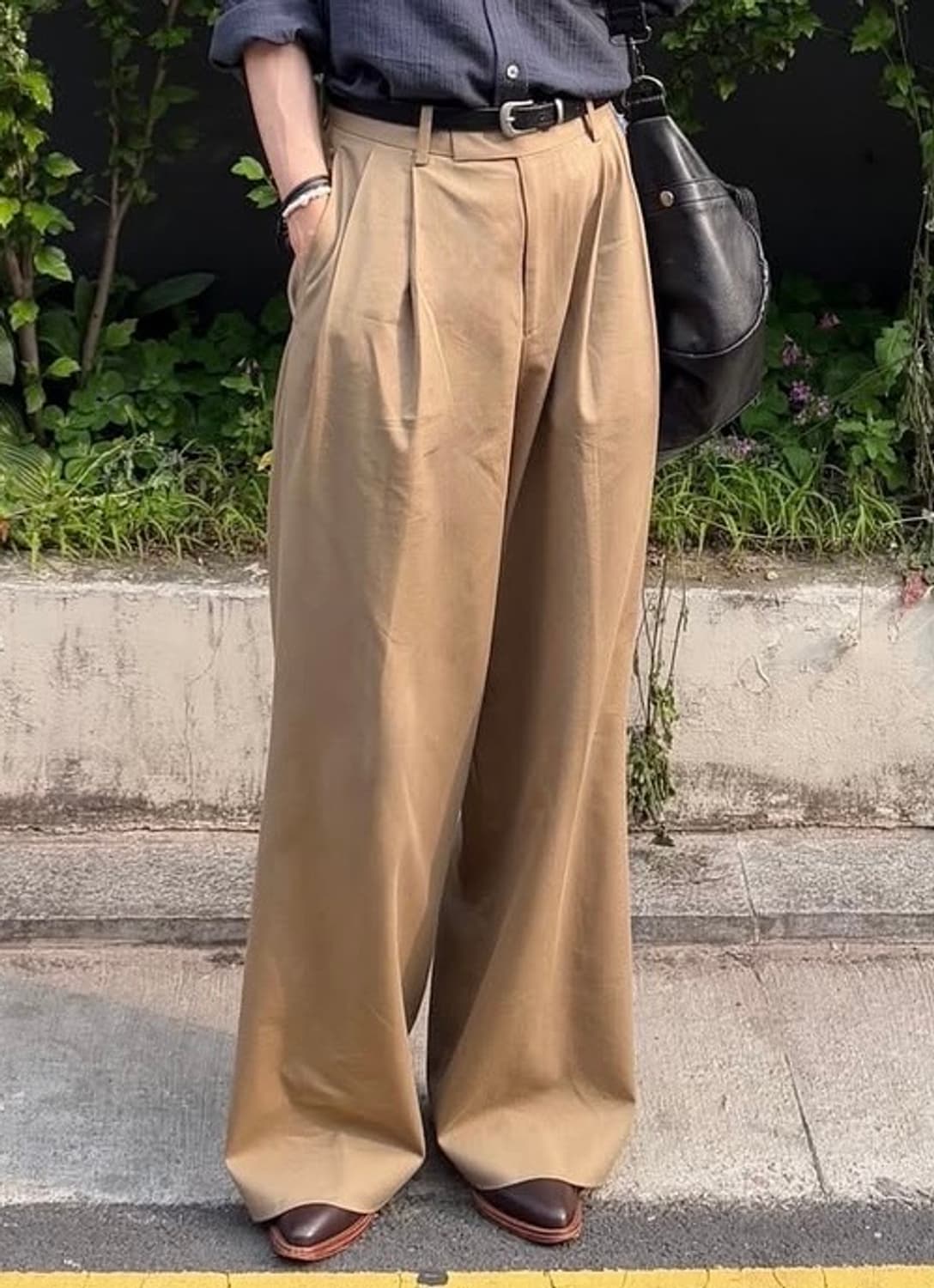 (30) 토니웩 코튼 텐셀 더블 플리츠 와이드 팬츠 상품이미지3
