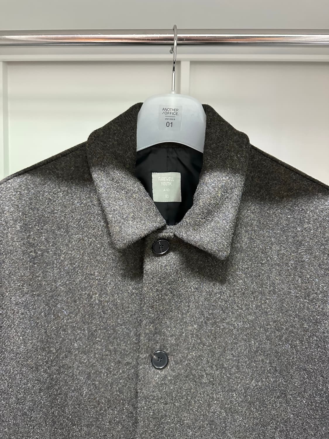 어나더 오피스 봉주르 싱글 코트 문트위드 헤링본 브라운 1 사이즈 상품이미지2