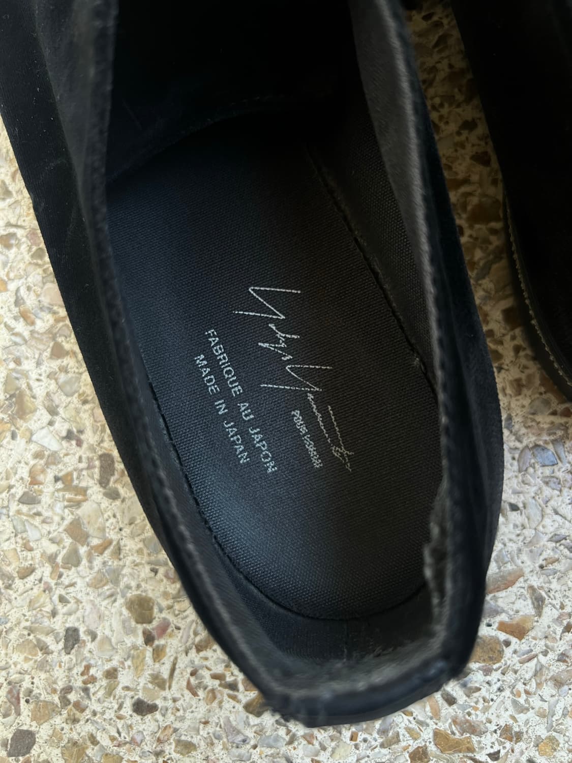 요지 야마모토 벨벳 가죽 스니커즈 상품이미지5