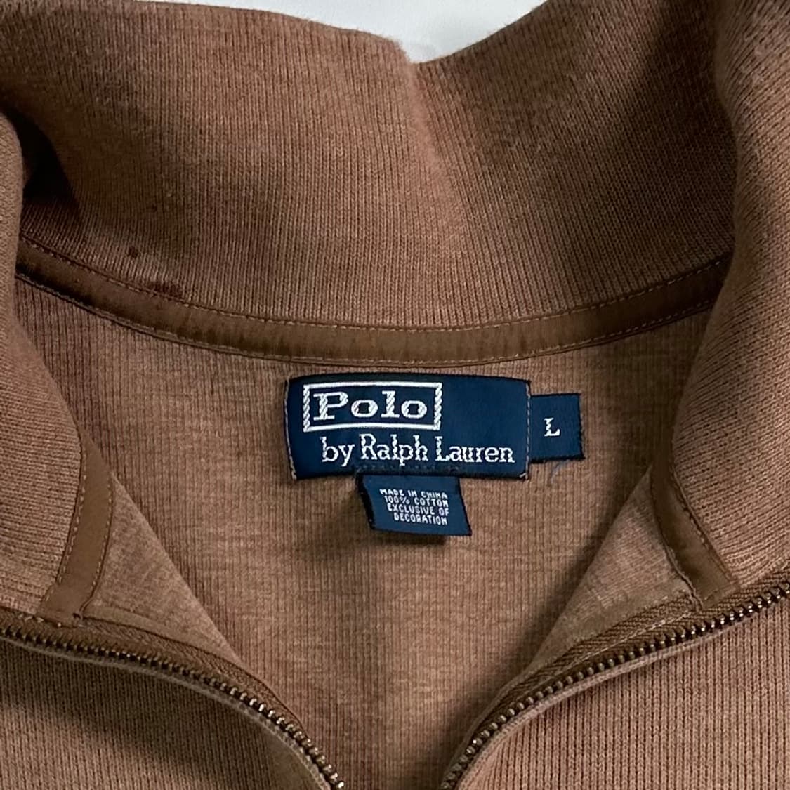 폴로 랄프로렌 카멜 스웻 반집업 상품이미지5