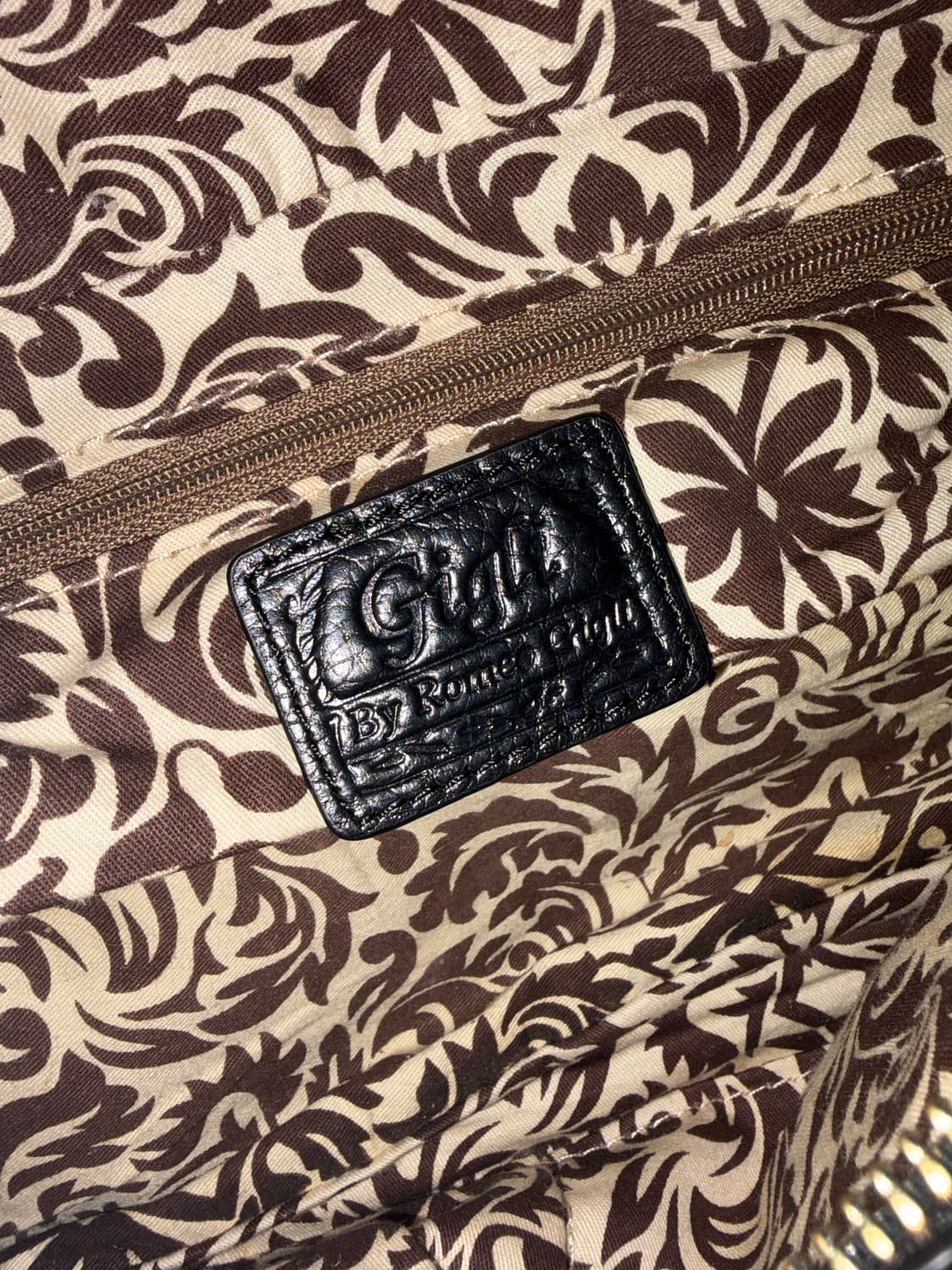 Romeo Gigli 블랙 가죽 토트백 상품이미지5