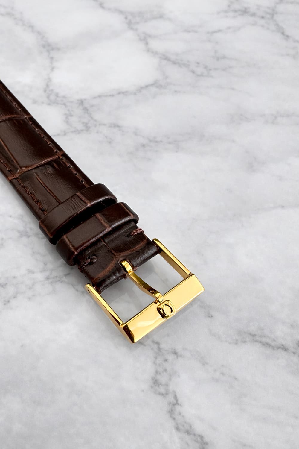 정품 오메가 드빌 1365 블랙 금장 빈티지 가죽 시계 상품이미지5