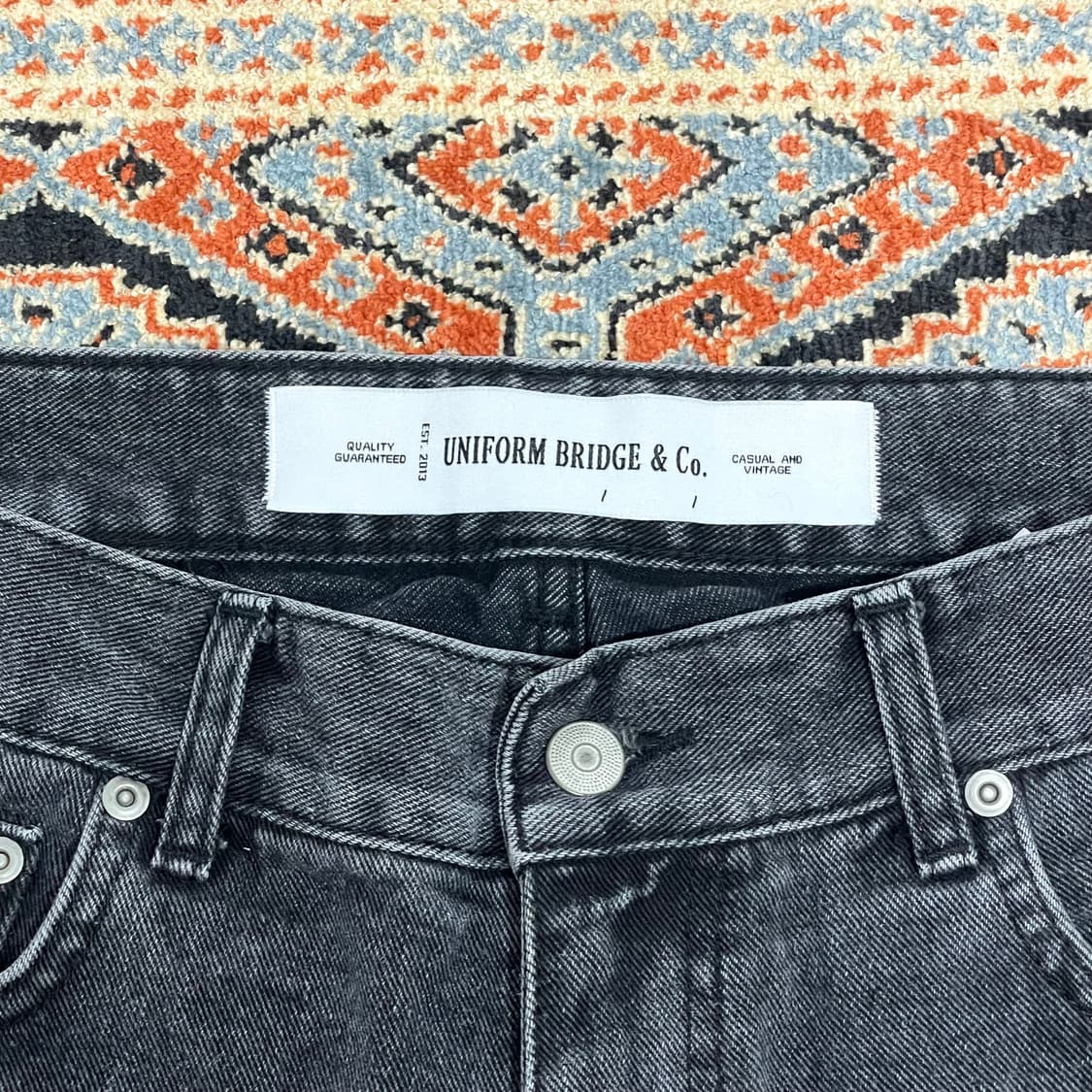 유니폼브릿지 흑청 데님 팬츠 남성35 상품이미지3