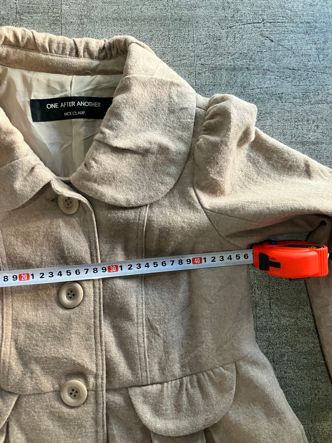 일본빈티지 Niceclaup 하구미모리걸 라떼갸루 라운드코트자켓 상품이미지2