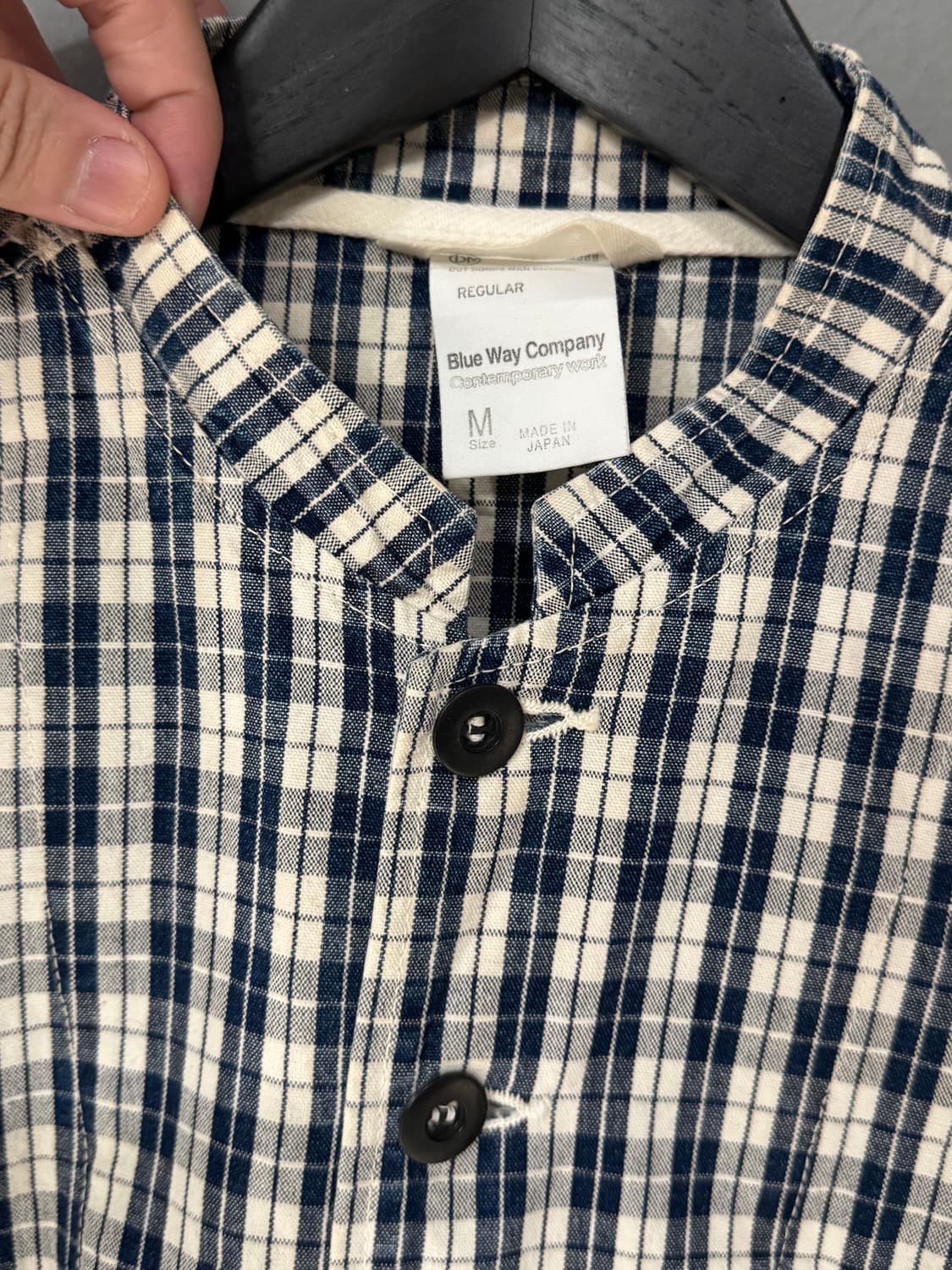 블루웨이컴퍼니 스탠드카라 체크셔츠  상품이미지3