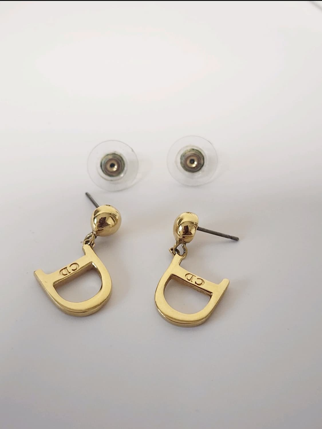 정품 디올 D 장식 골드 귀걸이  상품이미지3