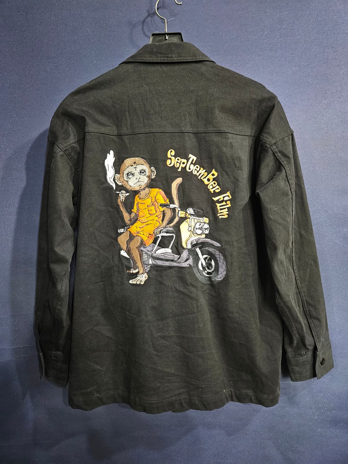 셉템버필름 자수 블랙 남성 오버핏 100~105 자켓  상품이미지2