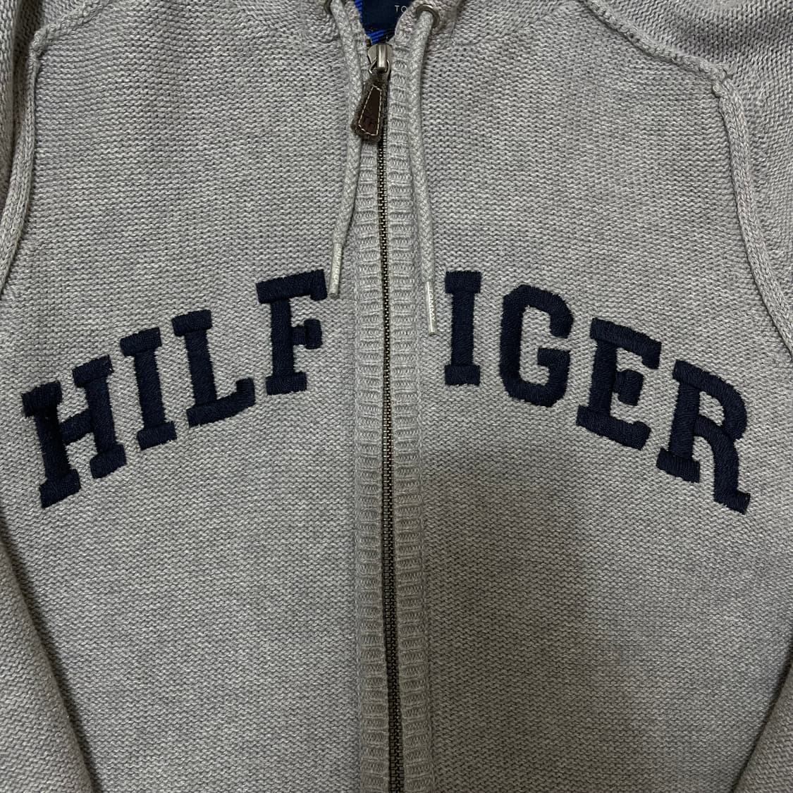 타미힐피거 빅 로고 자수 후드 집업 자켓 S(90) 상품이미지3