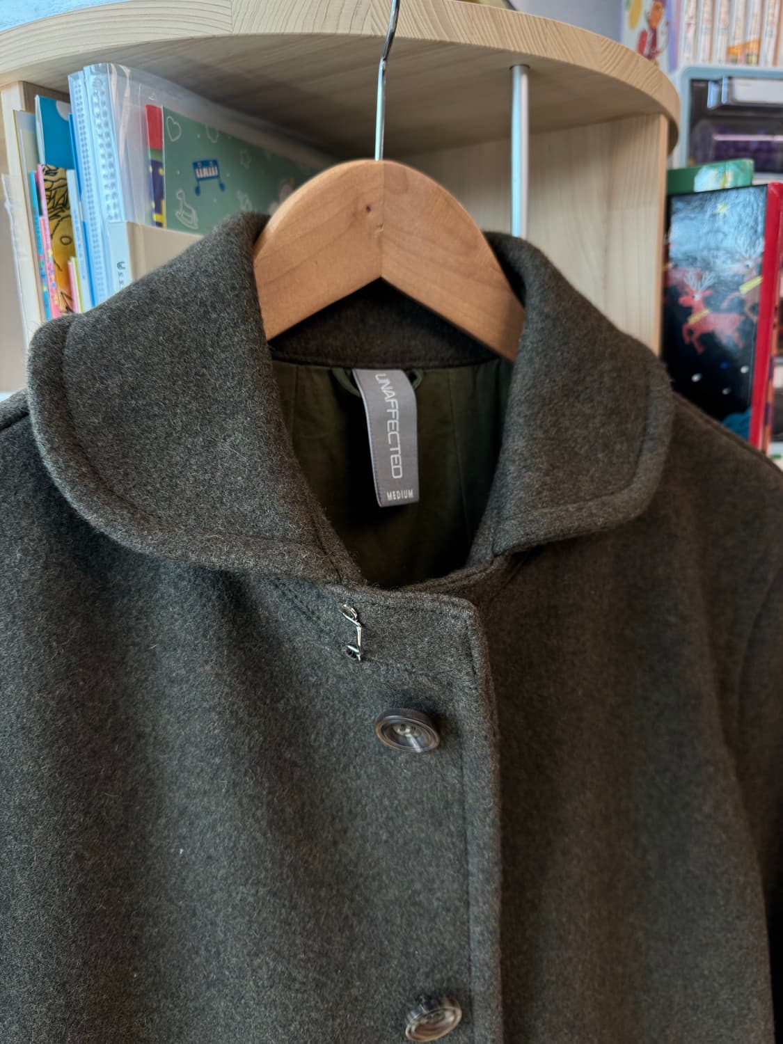 언어펙티드 밀리터리 A라인 코트 M 상품이미지8