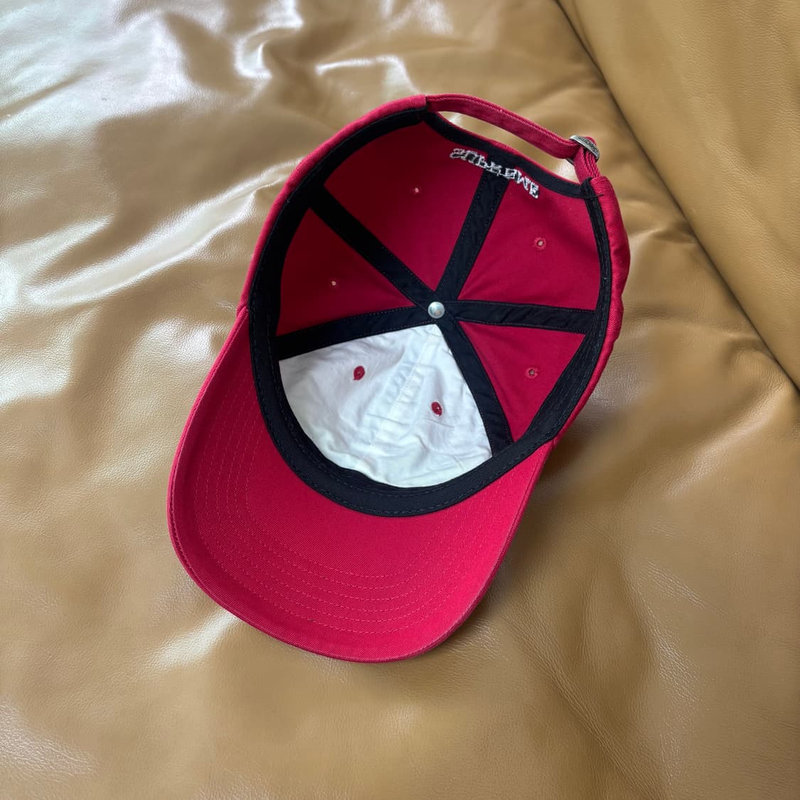 슈프림 6패널 볼캡 모자 Est1994 레드 상품이미지6